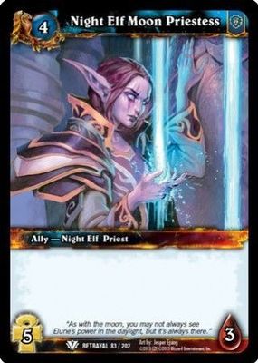 Night Elf Moon Priestess - 83/202 - Common WoW: Betrayal of the Guardian