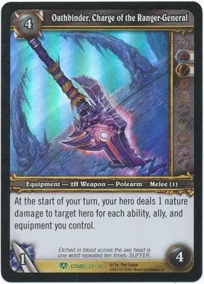 Oathbinder, Charge of the Ranger-General - Citadel 22/30 - Uncommon WoW: Assault on the Icecrown Citadel Raid Deck foil
