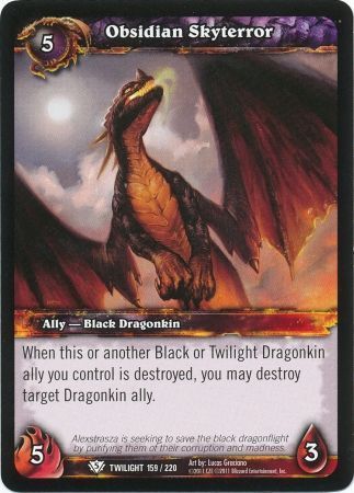 Obsidian Skyterror - 159/220 - Common WoW: Twilight of the Dragons