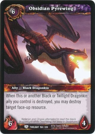 Obsidian Pyrewing - 158/220 - Common WoW: Twilight of the Dragons