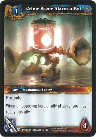 Crime Scene Alarm-o-Bot - Dungeon Treasure 12/60 - Common foil WoW: Dungeon Deck Treasure Pack Singles