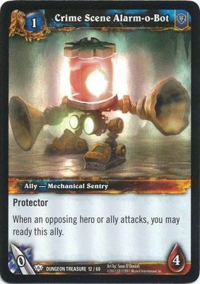 Crime Scene Alarm-o-Bot - Dungeon Treasure 12/60 - Common foil WoW: Dungeon Deck Treasure Pack Singles