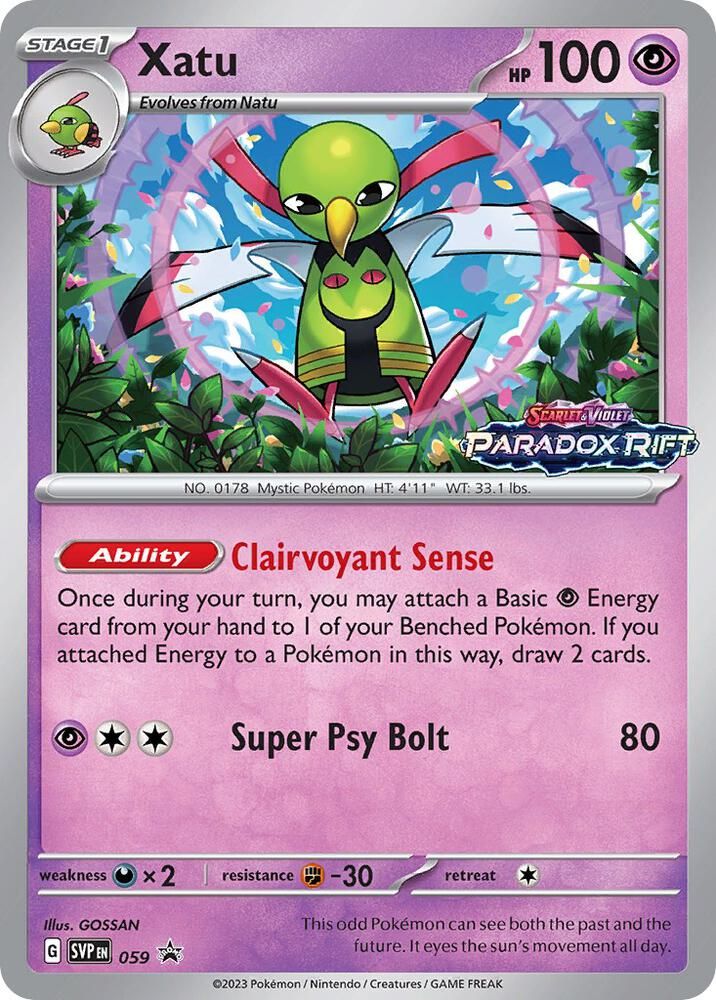 Xatu - 059 (Prerelease) - SV: Scarlet &amp; Violet Promo Cards (SVP) SV: Scarlet &amp; Violet Promo Cards