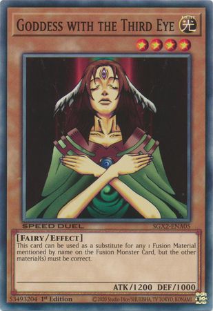 Goddess with the Third Eye - SGX2-ENA05 - Common 1st Edition Speed Duel GX: Midterm Paradox Box Singles