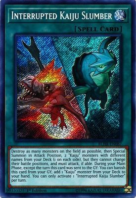 Interrupted Kaiju Slumber - BLHR-EN087 - Secret Rare 1st Edition Battles of Legend: Hero&#39;s Revenge Singles