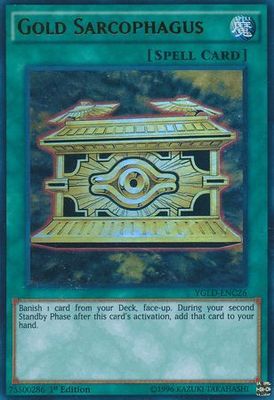 Gold Sarcophagus - YGLD-ENC26 - Ultra Rare 1st Edition Yugi&#39;s Gadget Deck 1st Edition (YGLD-ENC)