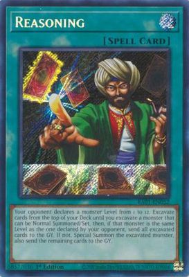 Reasoning - RA01-EN052 - Secret Rare 25th Anniversary Rarity Collection Singles