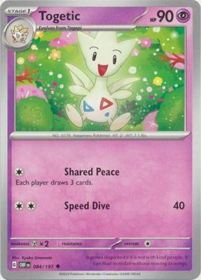 Togetic - 084/197 - Uncommon Scarlet &amp; Violet: Obsidian Flames Singles