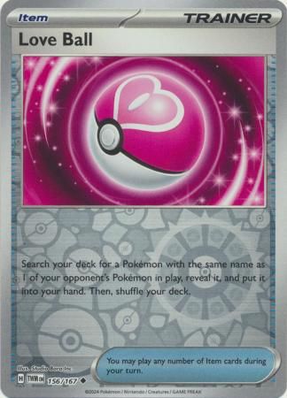 Love Ball - 156/167 - Uncommon Reverse Holo Scarlet &amp; Violet: Twilight Masquerade