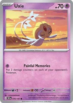 Uxie - 078/191 - Common Scarlet &amp; Violet: Surging Sparks Singles (Español)
