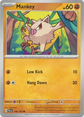Mankey - 106/193 - Common Scarlet &amp; Violet: Paldea Evolved Singles