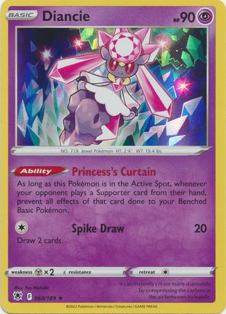 Diancie - 068/189 - Holo Rare Sword &amp; Shield: Astral Radiance Singles
