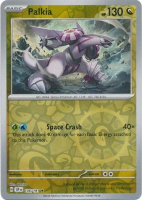 Palkia - 136/191 - Reverse Holo Rare Scarlet &amp; Violet: Surging Sparks Reverse Singles