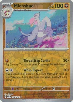 Mienshao - 097/182 - Uncommon Reverse Holo Scarlet &amp; Violet: Paradox Rift Reverse Holo Singles