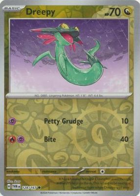Dreepy - 128/167 - Common Reverse Holo Scarlet &amp; Violet: Twilight Masquerade Reverse Holo Singles