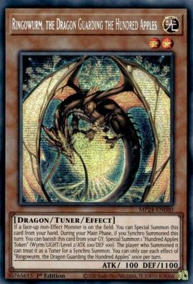 Ringowurm, the Dragon Guarding the Hundred Apples - MP24-EN080 - Prism Secret 1st Ed Mega Tin 2024 Dueling Mirrors Singles
