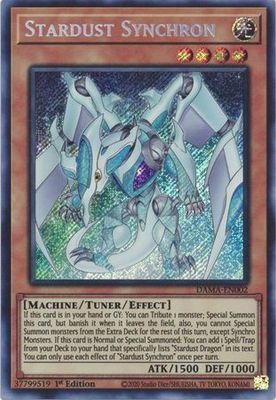 Stardust Synchron - DAMA-EN002 - Secret Rare 1st Edition Dawn of Majesty 1st Edition Singles