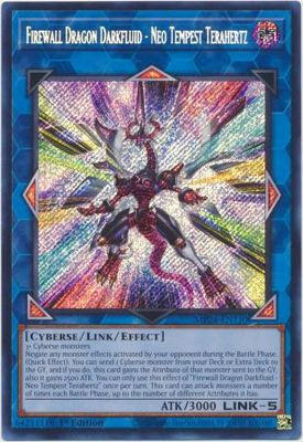 Firewall Dragon Darkfluid... Terahertz - MP24-EN130 - 1st Ed Secret Rare Misprint Mega Tin 2024 Dueling Mirrors Misprint Singles