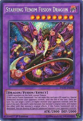 Starving Venom Fusion Dragon - INOV-EN038 - Secret Rare 1st Edition Invasion Vengeance 1st Edition Singles