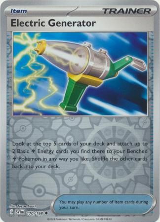 Electric Generator - 170/198 - Uncommon Reverse Holo Scarlet &amp; Violet (Base Set) Reverse Holo Singles