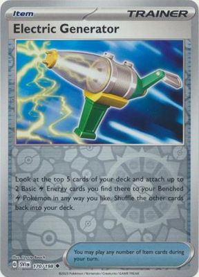 Electric Generator - 170/198 - Uncommon Reverse Holo Scarlet &amp; Violet (Base Set) Reverse Holo Singles