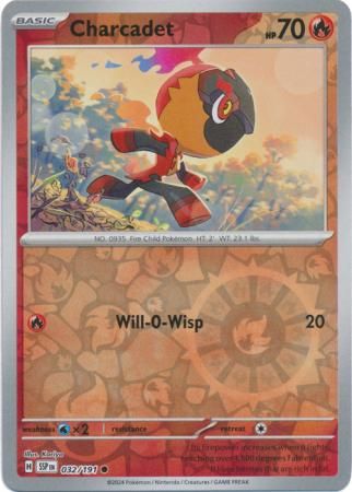 Charcadet - 032/191 - Common Reverse Holo Scarlet &amp; Violet: Surging Sparks Reverse Singles