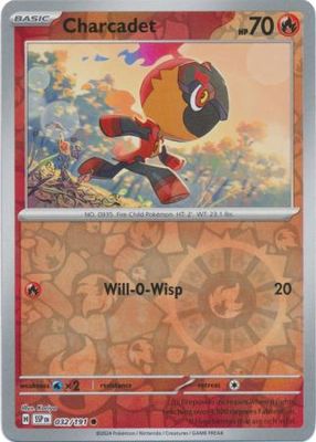 Charcadet - 032/191 - Common Reverse Holo Scarlet &amp; Violet: Surging Sparks Reverse Singles