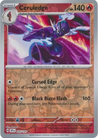Ceruledge - 035/191 - Uncommon Reverse Holo Scarlet &amp; Violet: Surging Sparks Reverse Singles (Español)