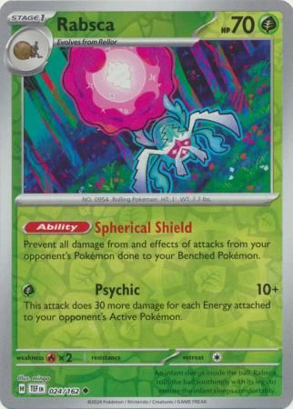 Rabsca - 024/162 - Uncommon Reverse Holo Scarlet &amp; Violet: Temporal Forces Reverse Holo Singles (Español)
