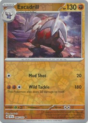 Excadrill - 086/162 - Uncommon Reverse Holo Scarlet &amp; Violet: Temporal Forces Reverse Holo Singles