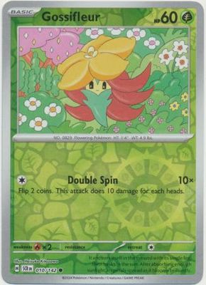 Gossifleur - 010/142 - Common Reverse Holo Scarlet &amp; Violet: Stellar Crown Reverse Singles