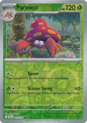 Parasect - 005/159 - Common Reverse Holo Scarlet &amp; Violet: Journey Together Reverse Holo Singles