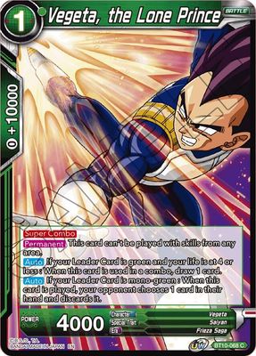Vegeta, the Lone Prince - Rise of the Unison Warrior (DBS-B10) Rise of the Unison Warrior