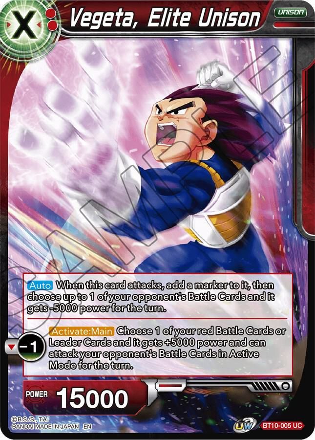Vegeta, Elite Unison - Rise of the Unison Warrior (DBS-B10) Rise of the Unison Warrior