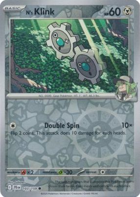 N&#39;s Klink - 103/159 - Common Reverse Holo Scarlet &amp; Violet: Journey Together Reverse Holo Singles