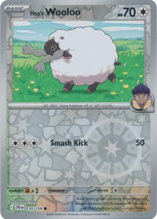 Hop&#39;s Wooloo - 135/159 - Common Reverse Holo Scarlet &amp; Violet: Journey Together Reverse Holo Singles