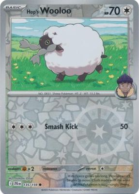 Hop&#39;s Wooloo - 135/159 - Common Reverse Holo Scarlet &amp; Violet: Journey Together Reverse Holo Singles