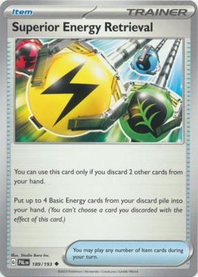 Superior Energy Retrieval - 189/193 - Uncommon Scarlet &amp; Violet: Paldea Evolved Singles