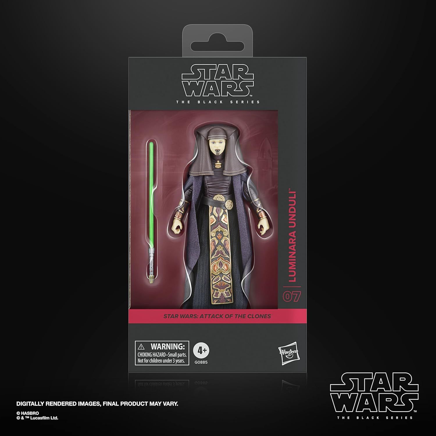DS STAR WARS Figura The Black Series Luminara Unduli Figura, Attack of The Clones Premium Collectible 6 Pulgadas