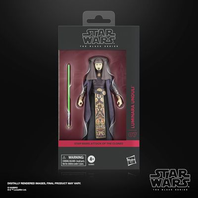 DS STAR WARS Figura The Black Series Luminara Unduli Figura, Attack of The Clones Premium Collectible 6 Pulgadas