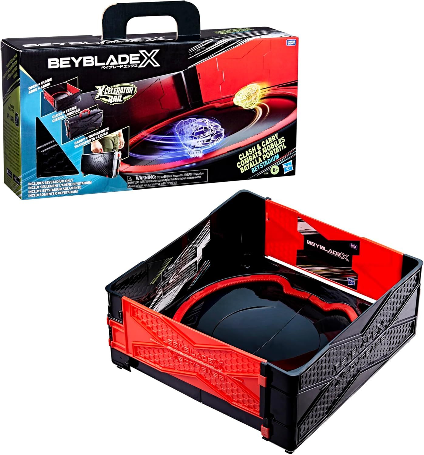 DS Beyblade X Clash &amp; Carry Beystadium Battle Arena Nuevo