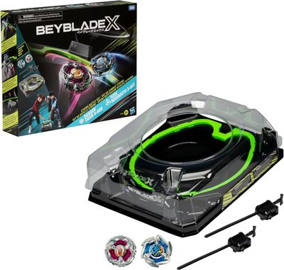 DS Beyblade X Xtreme Battle Set con Beystadium Arena X-Celerator Rail, 2 Beyblades 2 Lanzadores Nuevo