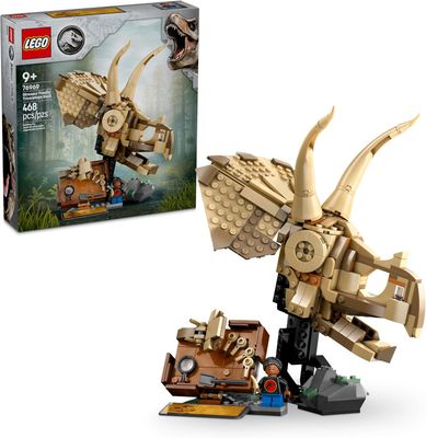 DS LEGO Jurassic World Dinosaur Fossils Triceratops Skull 76969 Nuevo