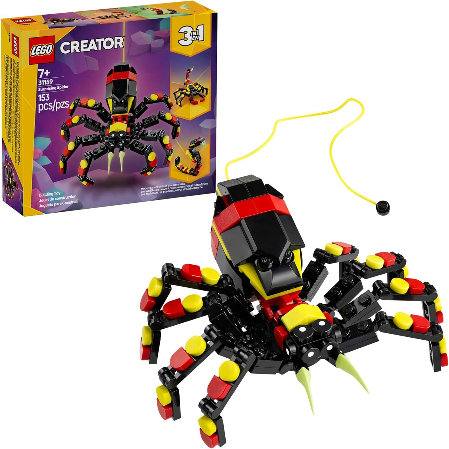 DS LEGO Creator 3 in 1 Wild Animals Surprising Spider 31159 Nuevo