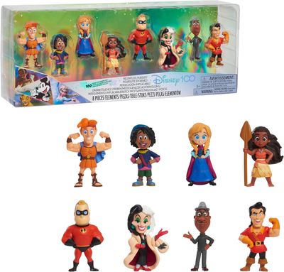 DS Disney 100 Years Set de 8 Figuras Nuevo