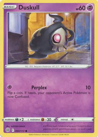 Duskull - 060/172 - Common Sword &amp; Shield: Brilliant Stars Singles