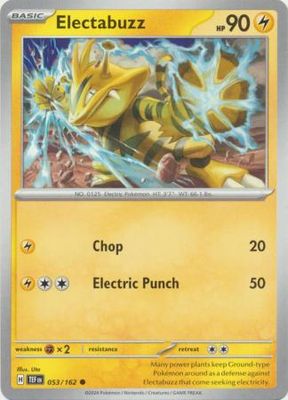 Electabuzz - 053/162 - Common Scarlet &amp; Violet: Temporal Forces Singles