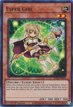 Esper Girl - RA04-EN006 - Super Rare 1st Edition Quarter Century Stampede 1st Edition Singles