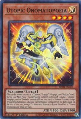 Utopic Onomatopoeia - RA04-EN028 - Super Rare 1st Edition Quarter Century Stampede 1st Edition Singles
