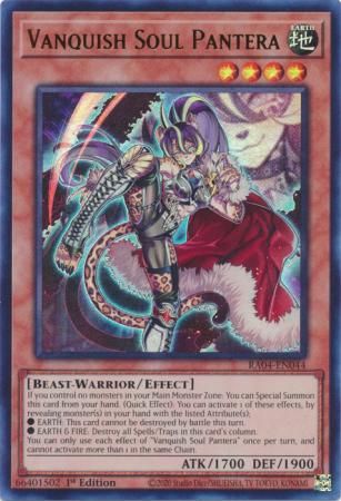 Vanquish Soul Pantera - RA04-EN044 - Super Rare 1st Edition Quarter Century Stampede 1st Edition Singles